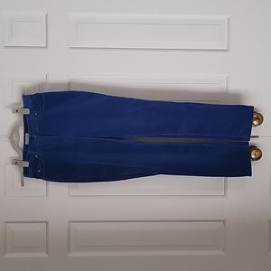 Pure Collection blue velvet feel skinny pants sz 0